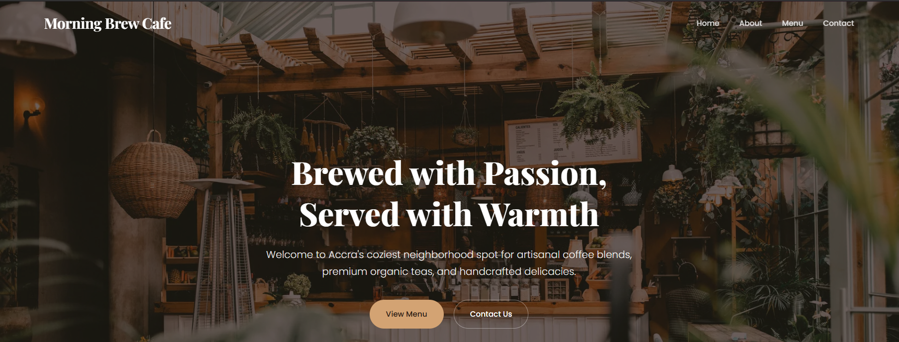 Morning Brew Cafe Website